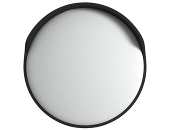 vidaXL Verkeersspiegel voor buiten convex Ø60 cm polycarbonaat zwart