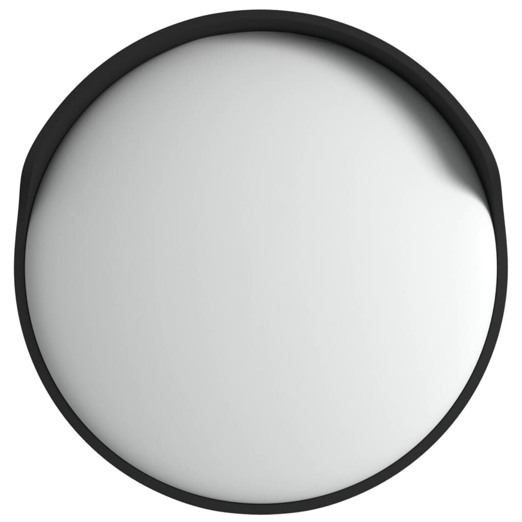 vidaXL Verkeersspiegel voor buiten convex Ø60 cm polycarbonaat zwart