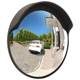 vidaXL Verkeersspiegel voor buiten convex Ø60 cm polycarbonaat zwart