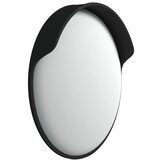 vidaXL Verkeersspiegel voor buiten convex Ø60 cm polycarbonaat zwart