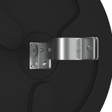 vidaXL Verkeersspiegel voor buiten convex Ø60 cm polycarbonaat zwart