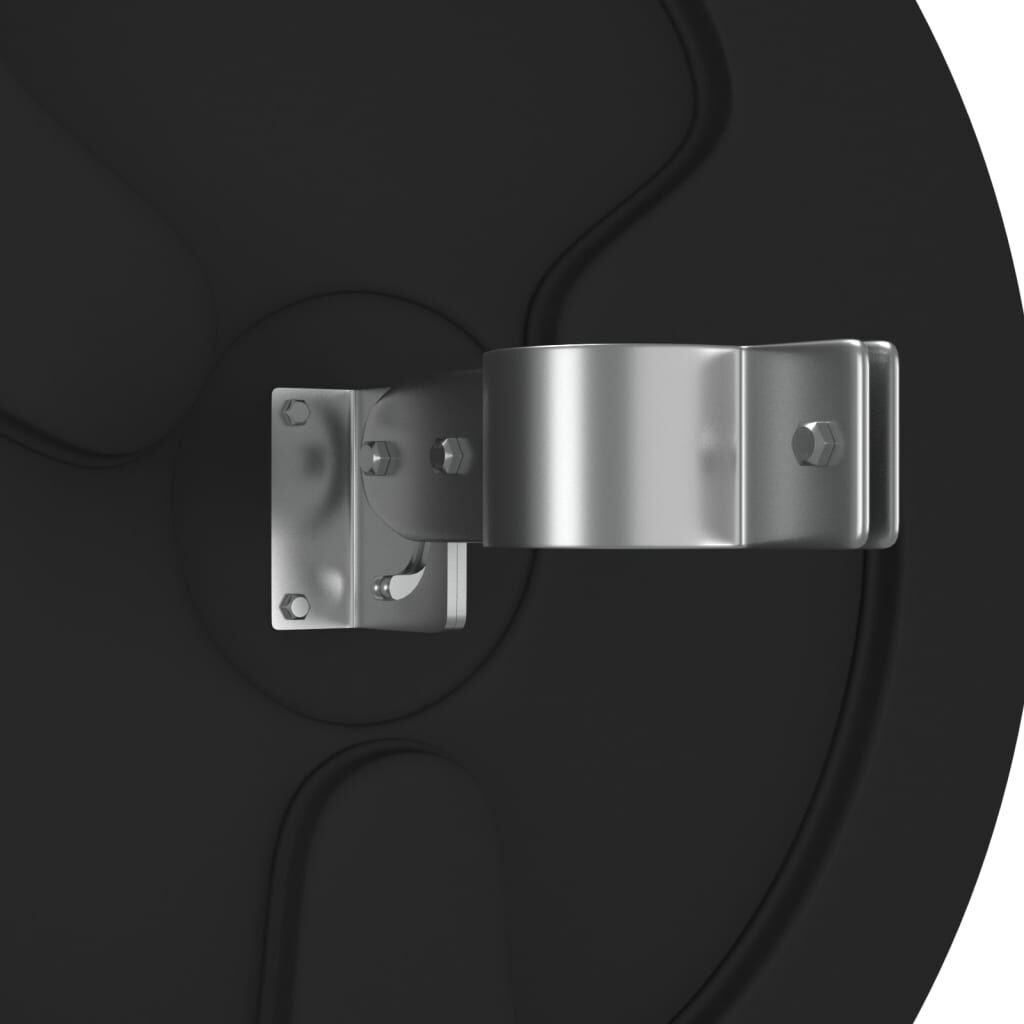 vidaXL Verkeersspiegel voor buiten convex Ø60 cm polycarbonaat zwart