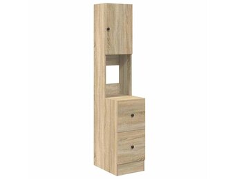 vidaXL Keukenkast met lade Beige 35 x 50 x 180 cm Bewerkt hout