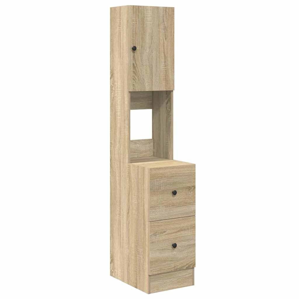 vidaXL Keukenkast met lade Beige 35 x 50 x 180 cm Bewerkt hout