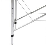vidaXL Inklapbare massagetafel 3 zones met aluminium frame (zwart)