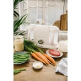 BÉABA, Babycook Duo Robot, babyfoodprocessor 4 in 1, snelle stoomkoker 15 min, gevarieerde voeding, huisgemaakte potjes babyvoeding, Inhoud XXL 2200 ml, Wit/Zilver