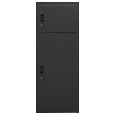 vidaXL Zadelkast 53x53x140 cm staal antracietkleurig