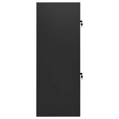 vidaXL Zadelkast 53x53x140 cm staal antracietkleurig
