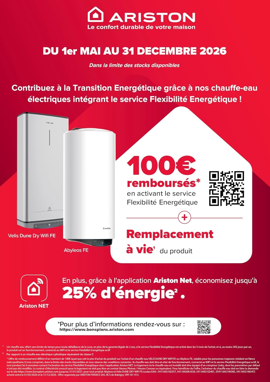 Ariston Velis Evo Dune Dry WiFi Boiler 80 Liter - Wit, Ultra-plat