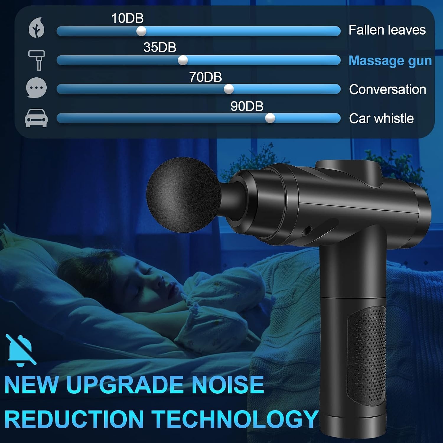 Massagepistool, spierpercussie-massageapparaat met 30 snelheden, stil handmassageapparaat, massagepistool met LCD-touchscreen, 10 koppen, massagepistool voor schouder, lichaam, rug, ontspanning