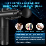 Massagepistool, spierpercussie-massageapparaat met 30 snelheden, stil handmassageapparaat, massagepistool met LCD-touchscreen, 10 koppen, massagepistool voor schouder, lichaam, rug, ontspanning