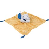 DODO D'AMOUR - Set van vierkante knuffel en rammelaar - Olifant - 027191 - Mosterd - Fleece - Geboorte - Knuffel - Baby - Geruststellend - Zacht - Wasbaar - 29 cm x 22 cm - Vanaf 0 maanden.