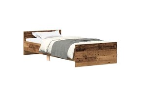 vidaXL Hout Kleur Oud Hout Bedframe 100x200 cm - 34% Korting
