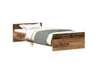 vidaXL Bedframe zonder matras 100x200 cm bewerkt hout oud hout