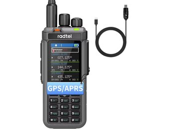 Radtel RT-880G GPS APRS Ham Radio 10W Walkie Talkie Draagbare CB-radio 1024 Kanalen HF SSB Rx met Cross-Band Repeater, 2,4 Inch Kleurenscherm, 2400mAh Oplaadbare Batterij,