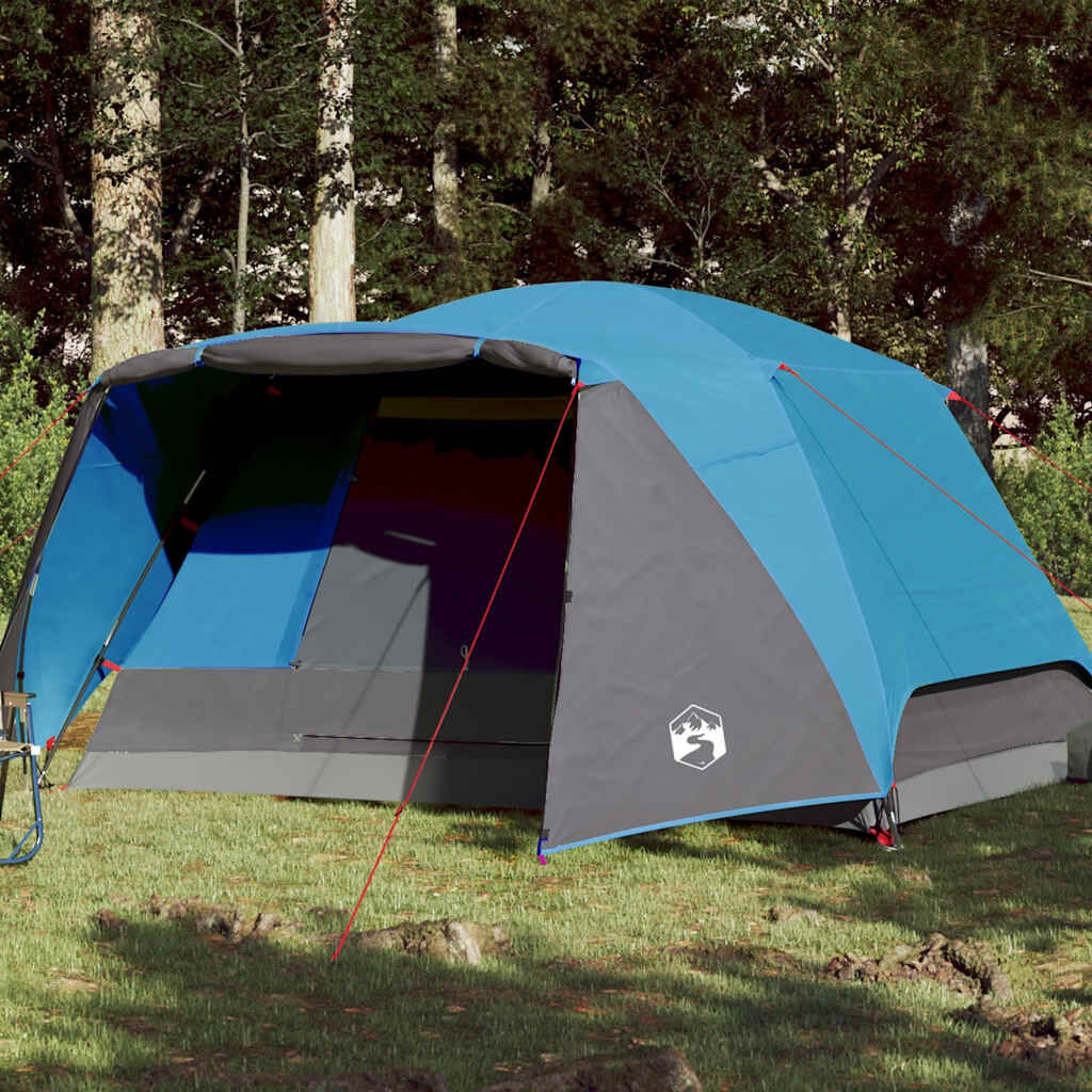 vidaXL Tent met luifel 4-persoons waterdicht blauw