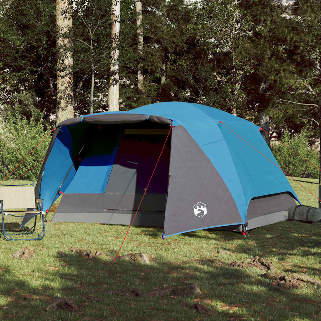 vidaXL Tent met luifel 4-persoons waterdicht blauw