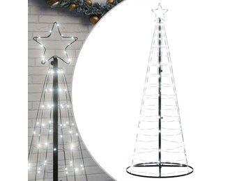 vidaXL LED-kerstboom 200 LEDs koud wit 180 cm
