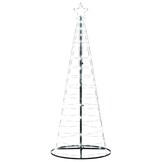 vidaXL LED-kerstboom 200 LEDs koud wit 180 cm