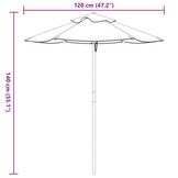 vidaXL Parasol voor kinderen met houten paal Ø120x140 cm