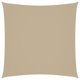 vidaXL Zonnescherm vierkant 6x6 m oxford stof beige