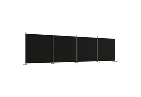 VidaXL Kamerscherm 4 Panel Zwart Stof 698x180 cm - 54% Korting