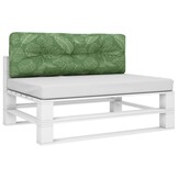 vidaXL Palletkussen 120x40x12 cm stof bladpatroon