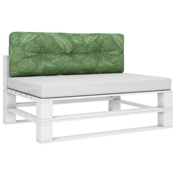 vidaXL Palletkussen 120x40x12 cm stof bladpatroon