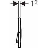 Geberit Sigma 20 drukplaat roestvrij staal geborsteld voor UP720, UP320, UP300 en UP700