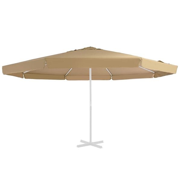 vidaXL Vervangingsdoek voor parasol 515 cm taupe