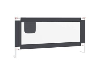 vidaXL Bedhekje peuter 180x25 cm stof donkergrijs