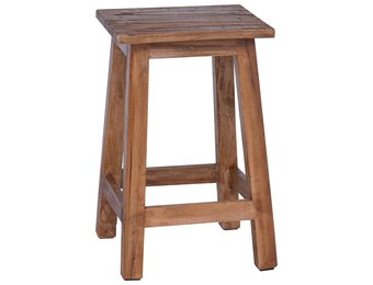 VidaXL Kruk Naturel 30x30x47 cm Mahoniehout - 54% Korting