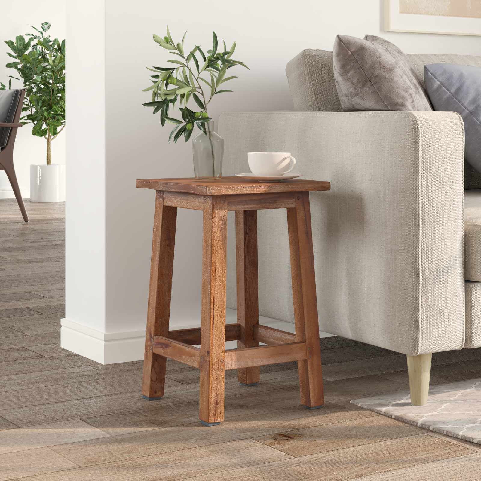 VidaXL Kruk Naturel 30x30x47 cm Mahoniehout - 54% Korting