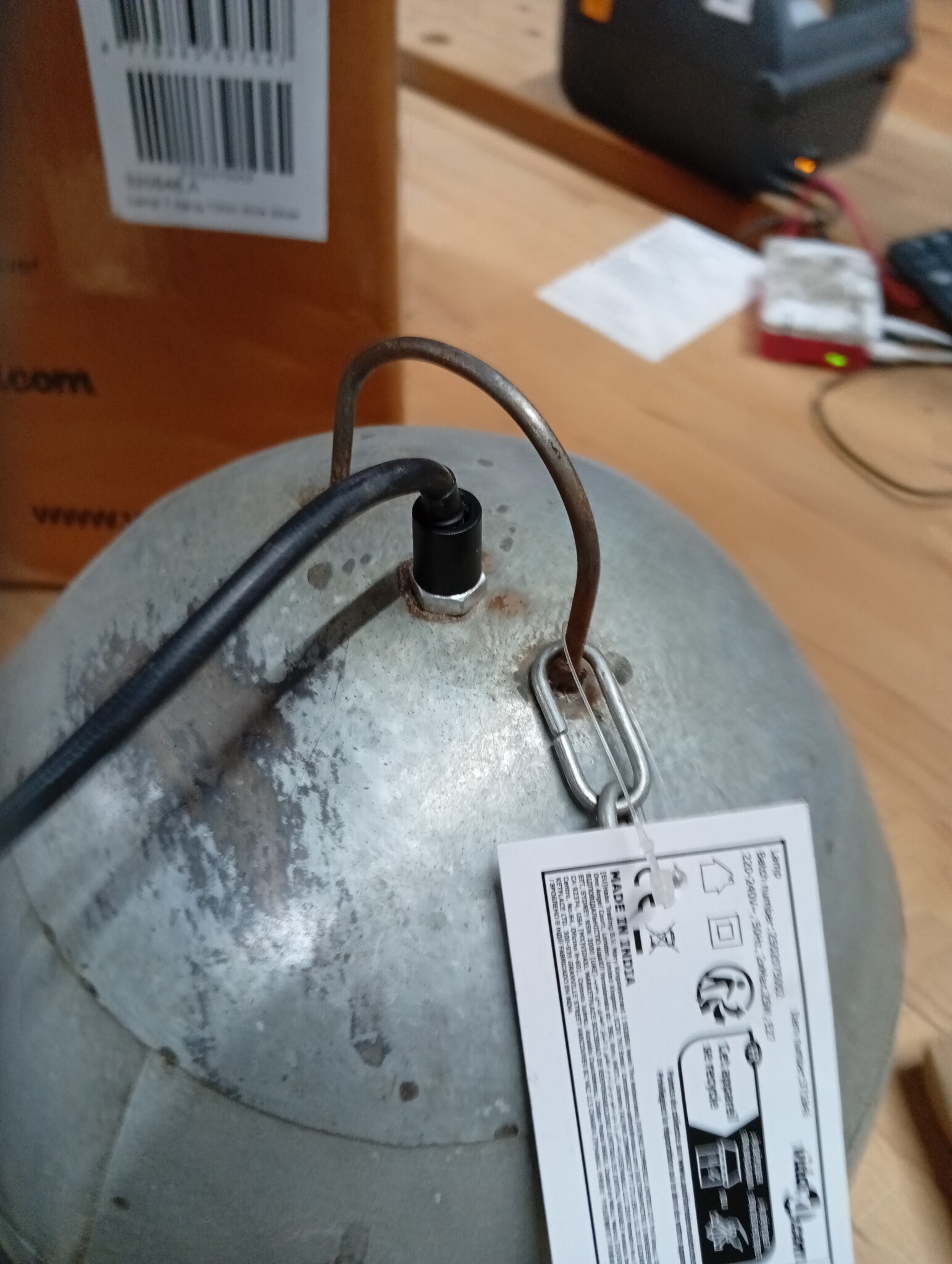 Industriële Hanglamp Rond Zilver 31 cm - 53% Korting