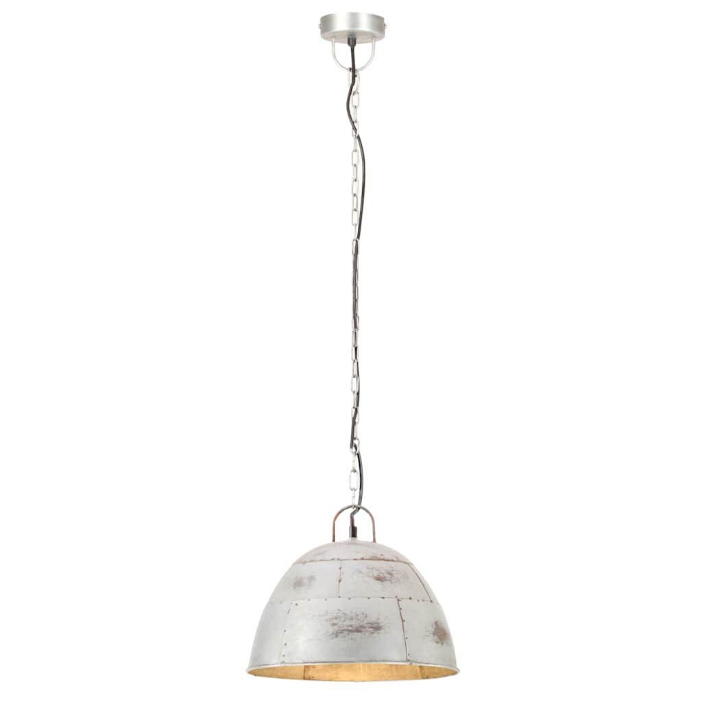 Industriële Hanglamp Rond Zilver 31 cm - 53% Korting