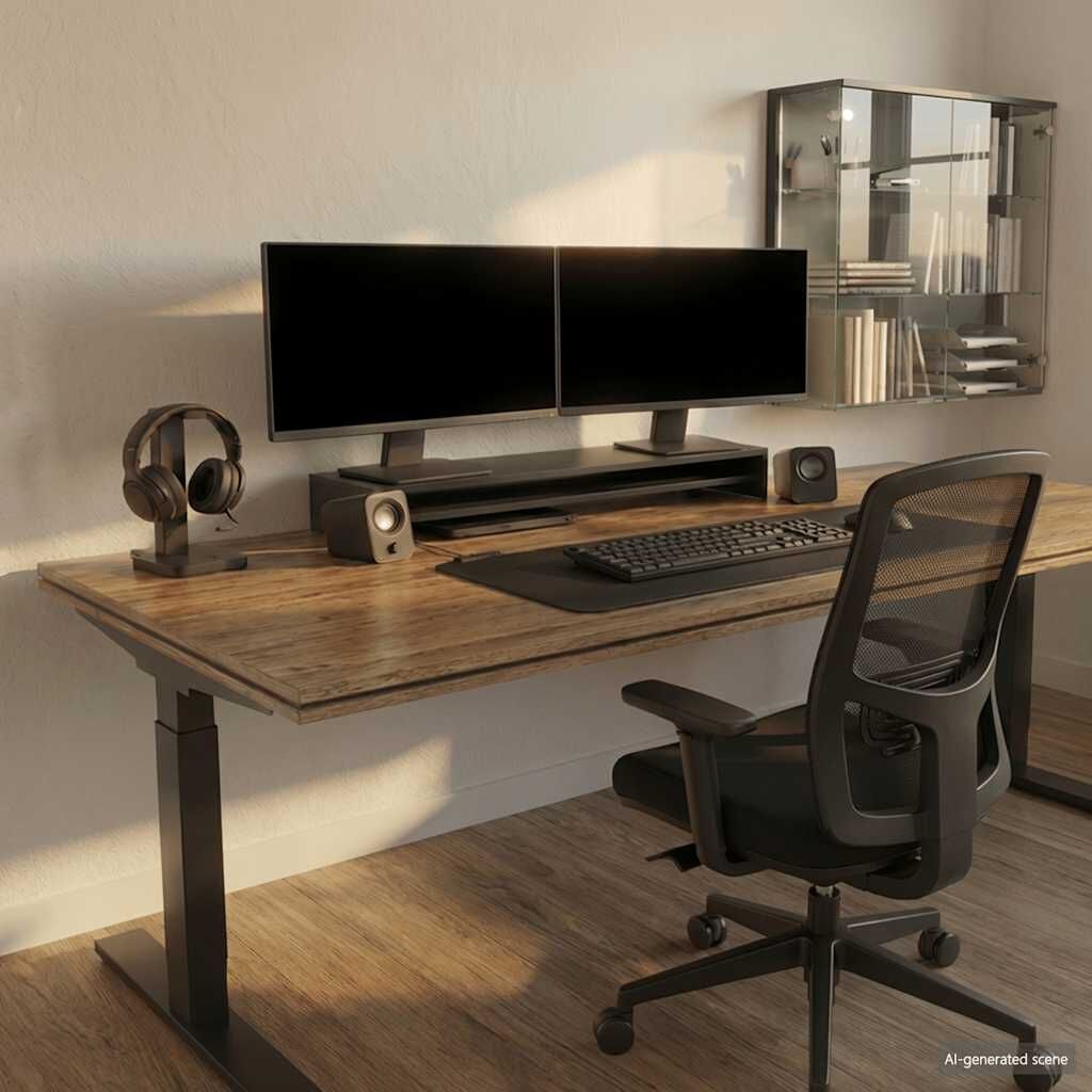 vidaXL Monitorstandaard Zwart 100x24x13 cm Hout - 53% Korting
