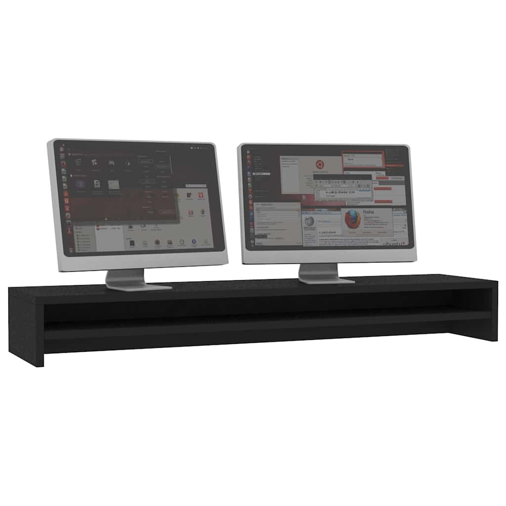 vidaXL Monitorstandaard Zwart 100x24x13 cm Hout - 53% Korting