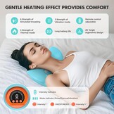 Draadloos Nek- en Schoudermassagekussen Blauw met Warmte & EMS-puls - 34% Korting