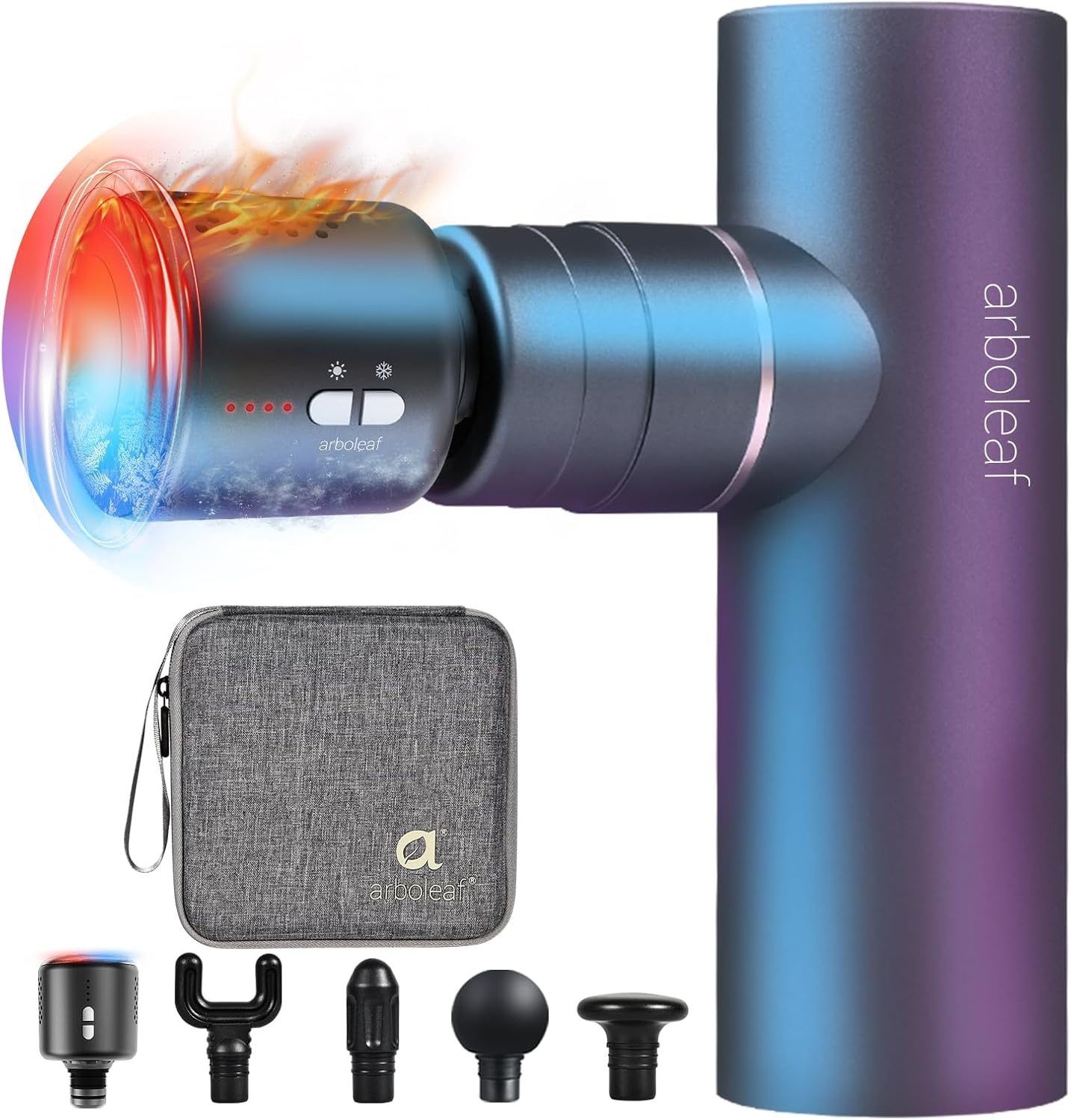 Mini Massagepistool met Warmte & Koude - 3200 tpm, Stil (<40dB), 8H Batterij, USB-C