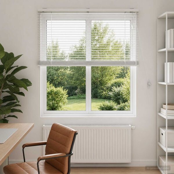 vidaXL Venetiaanse jaloezie Wit 120x130cm 35mm 34% Korting