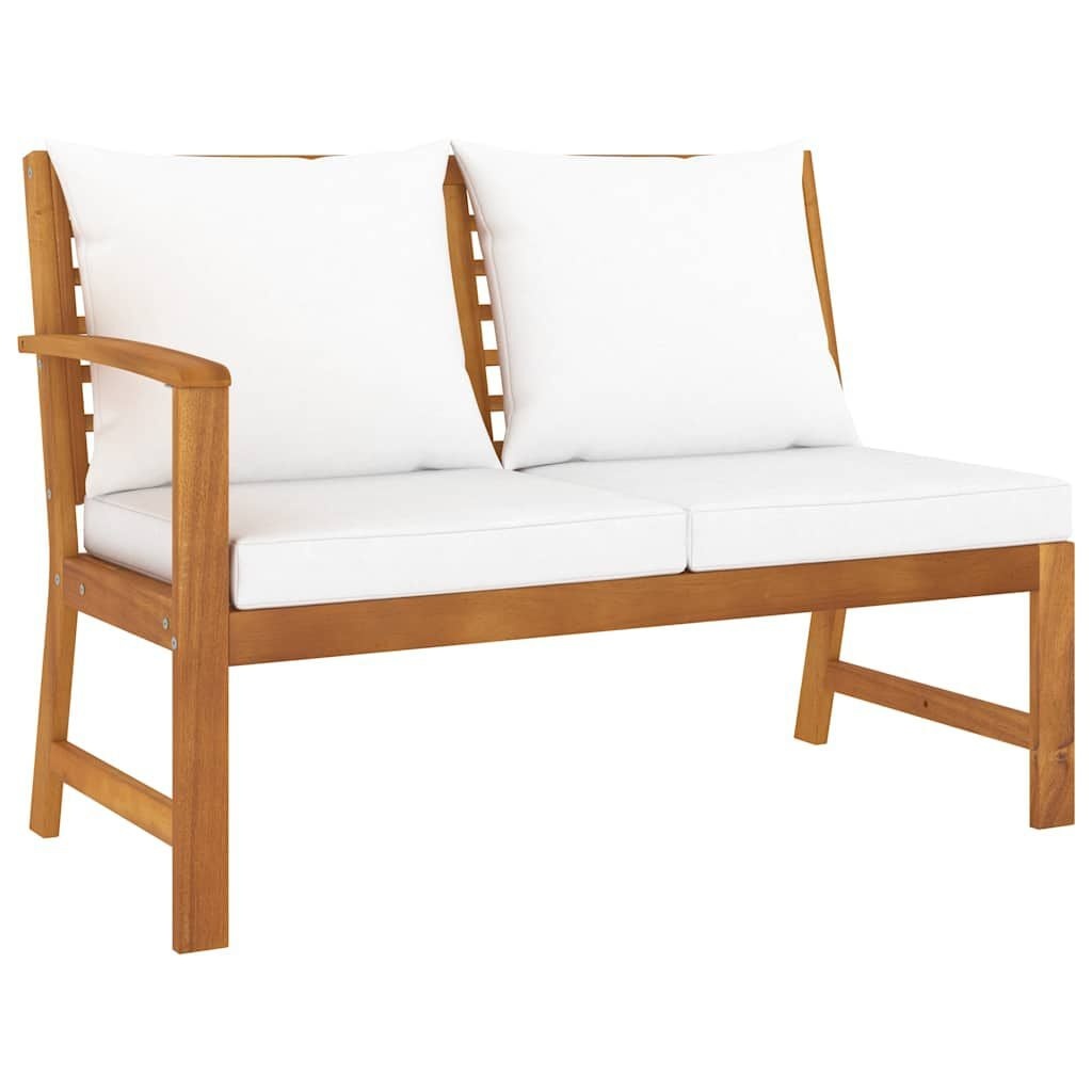 Tuinbank Acaciahout met Crèmekleurig Kussen - 114,5 cm - 35% Korting