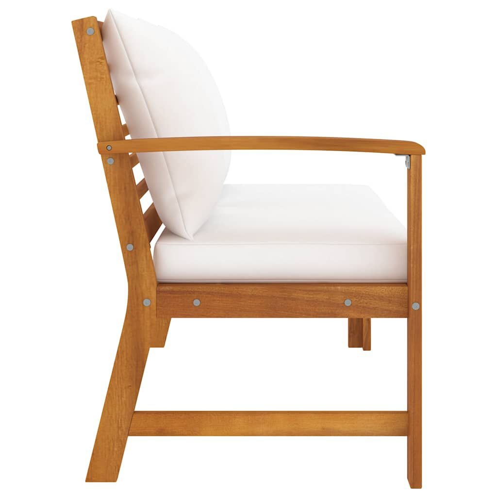 Tuinbank Acaciahout met Crèmekleurig Kussen - 114,5 cm - 35% Korting