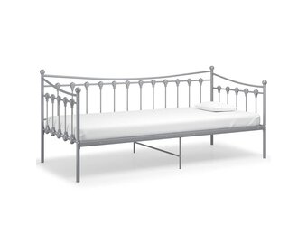 vidaXL Slaapbank Metaal Grijs 90x200 cm - 35% Korting