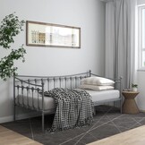 vidaXL Slaapbank Metaal Grijs 90x200 cm - 35% Korting