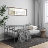 vidaXL Slaapbank Metaal Grijs 90x200 cm - 35% Korting