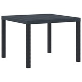 VidaXL Tuinstafel Antraciet 100x100x73 cm Poly Rattan - 34% Korting!