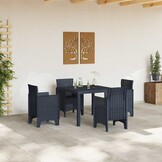 VidaXL Tuinstafel Antraciet 100x100x73 cm Poly Rattan - 34% Korting!