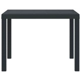 VidaXL Tuinstafel Antraciet 100x100x73 cm Poly Rattan - 34% Korting!