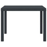 VidaXL Tuinstafel Antraciet 100x100x73 cm Poly Rattan - 34% Korting!