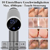 Elektrische Eeltverwijderaar Voetvijl - 10 Snelheden - 4500rpm - Grijs (34% korting)